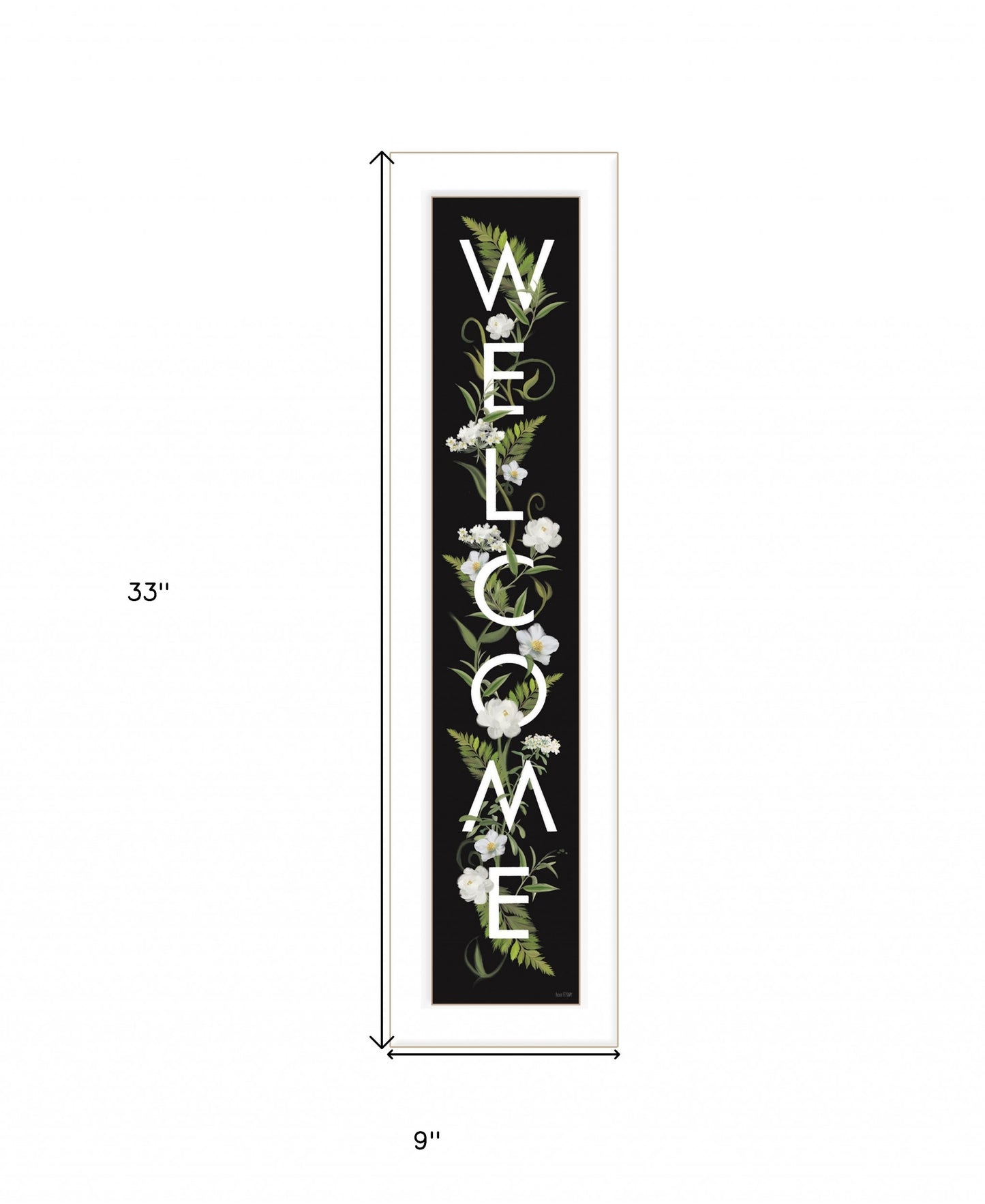 Welcome Sign I 1 White Framed Print Wall Art-4