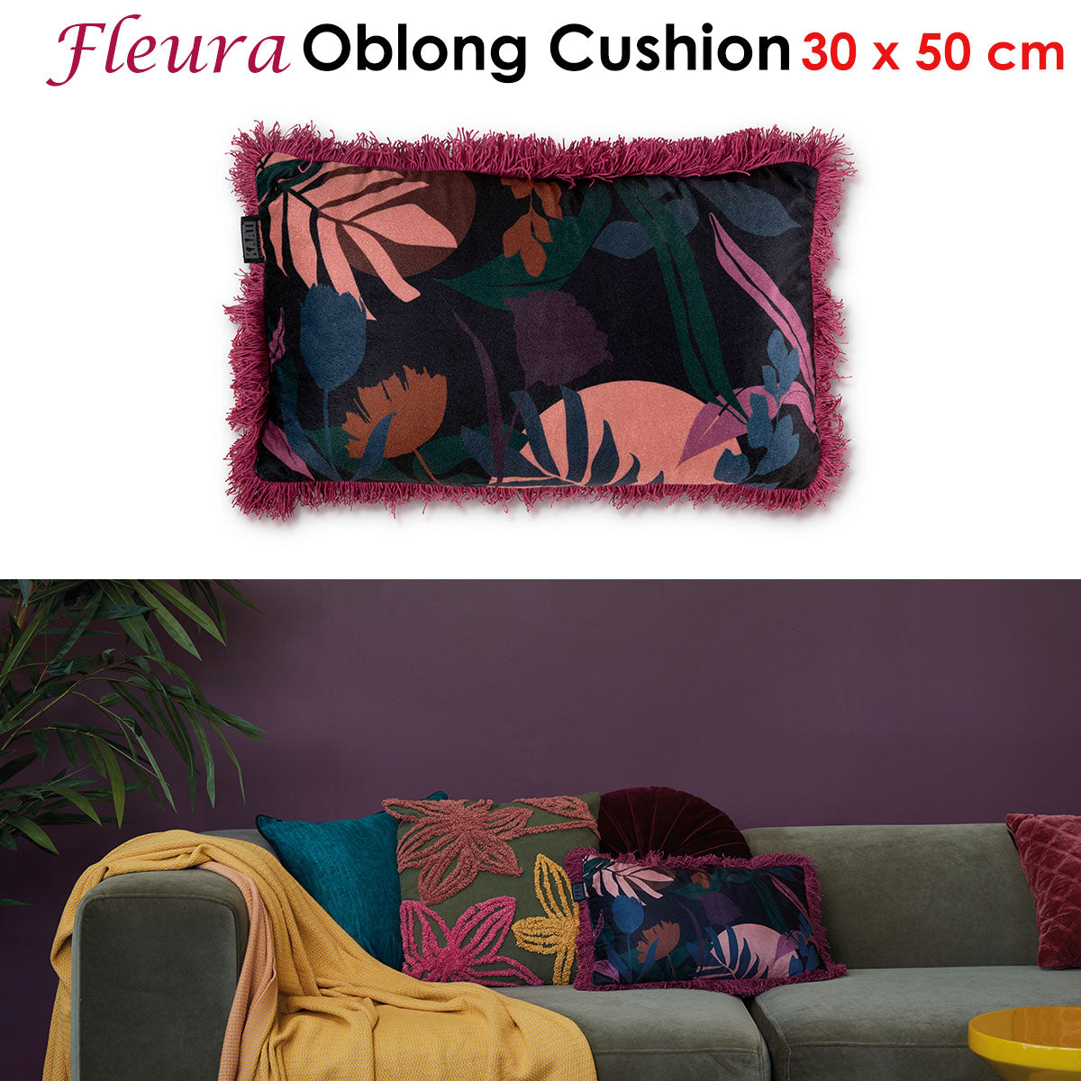 NNEDSZ Bedding House Fleura Multi Filled Oblong Cushion