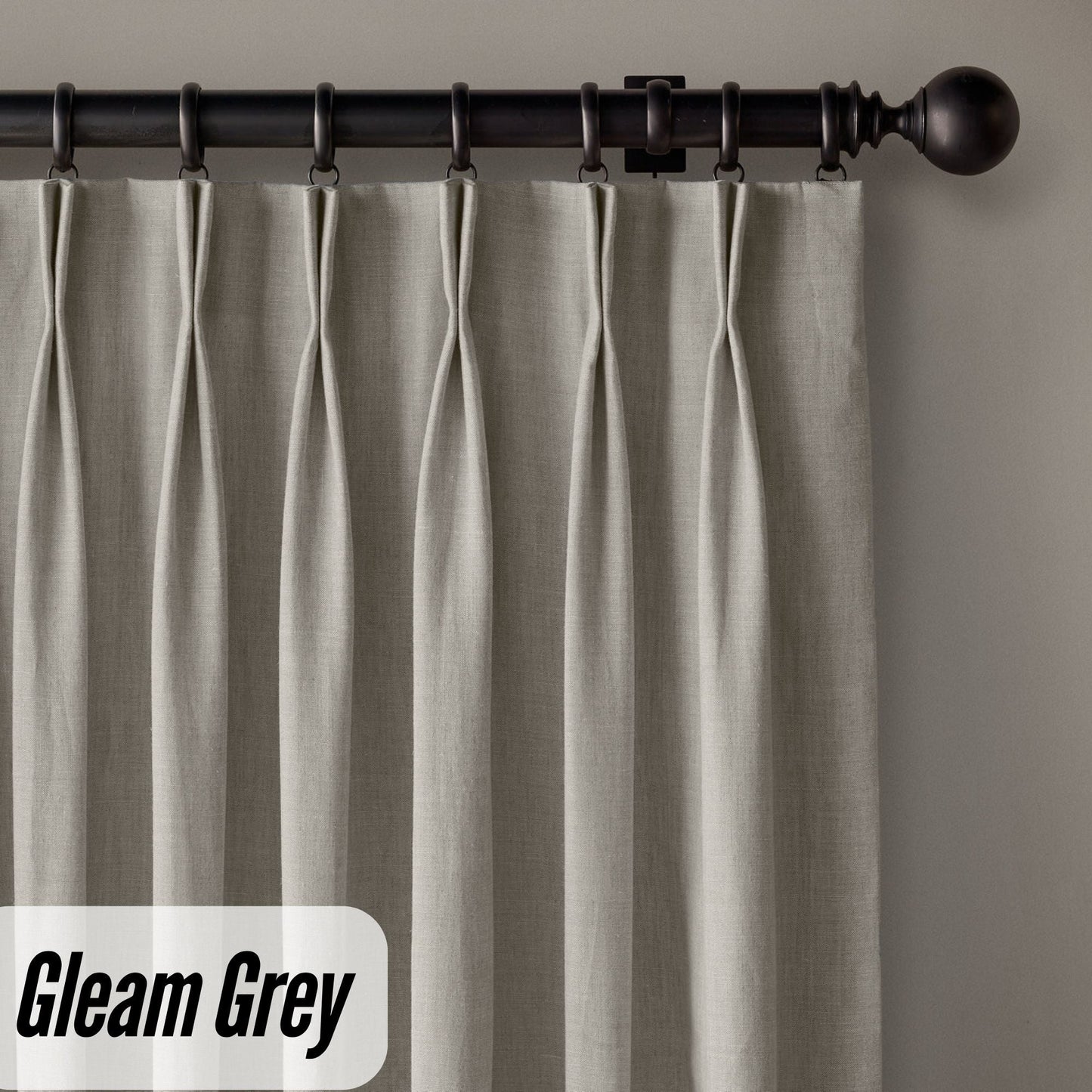 Custom Linen Pinch Pleat Curtains | OEKO-TEX | Single/Pair | Blackout/Lined | 20 Colours