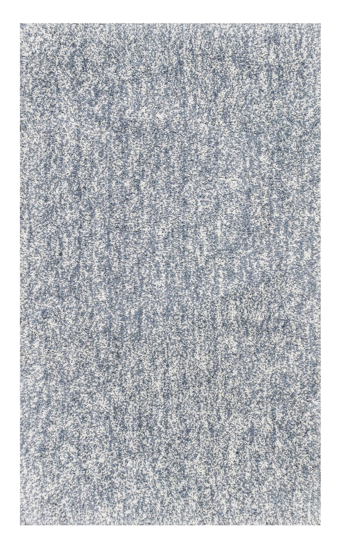 9' X 13' Slate Blue And Ivory Abstract Hand Woven Area Rug-1