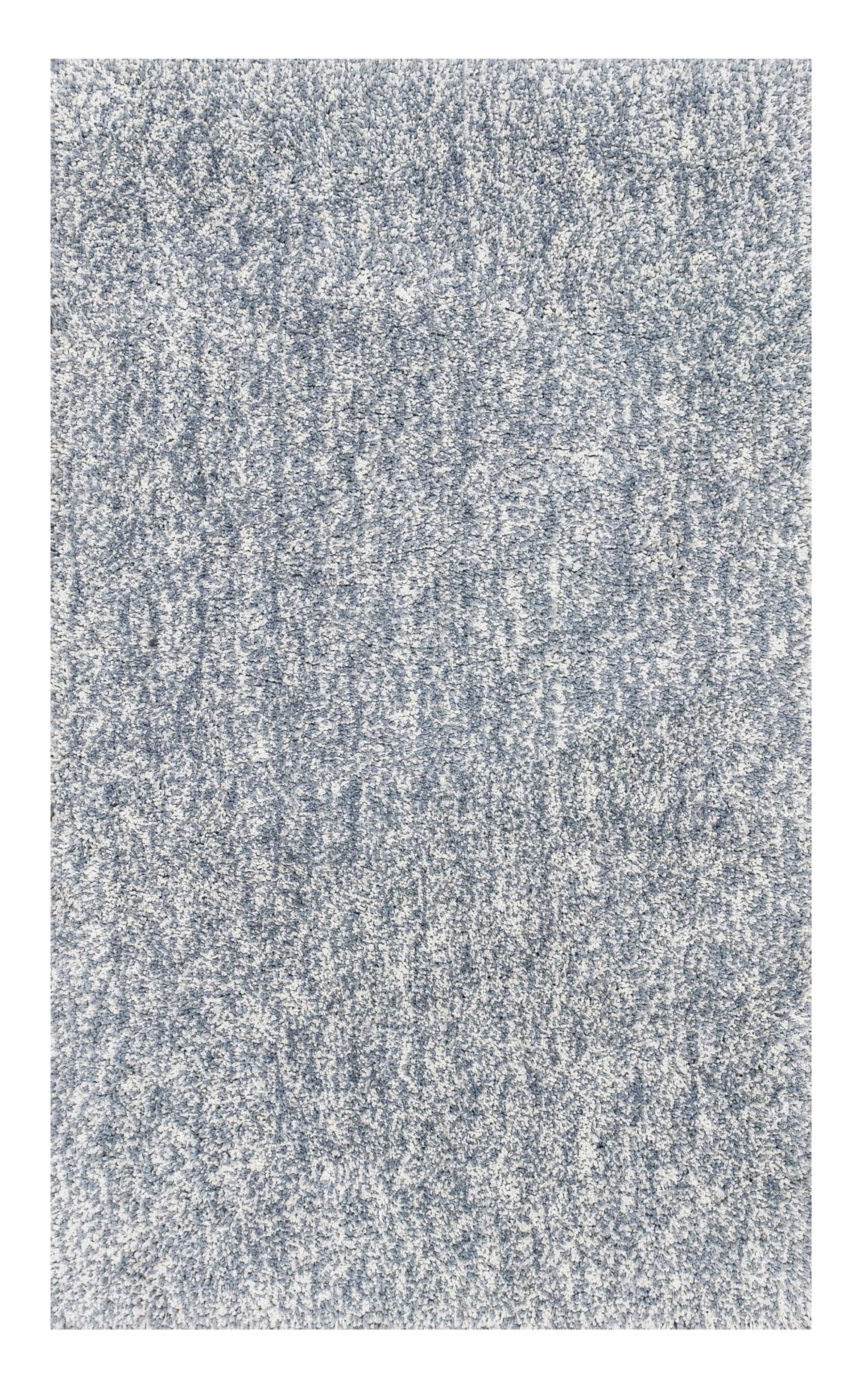 9' X 13' Slate Blue And Ivory Abstract Hand Woven Area Rug-1