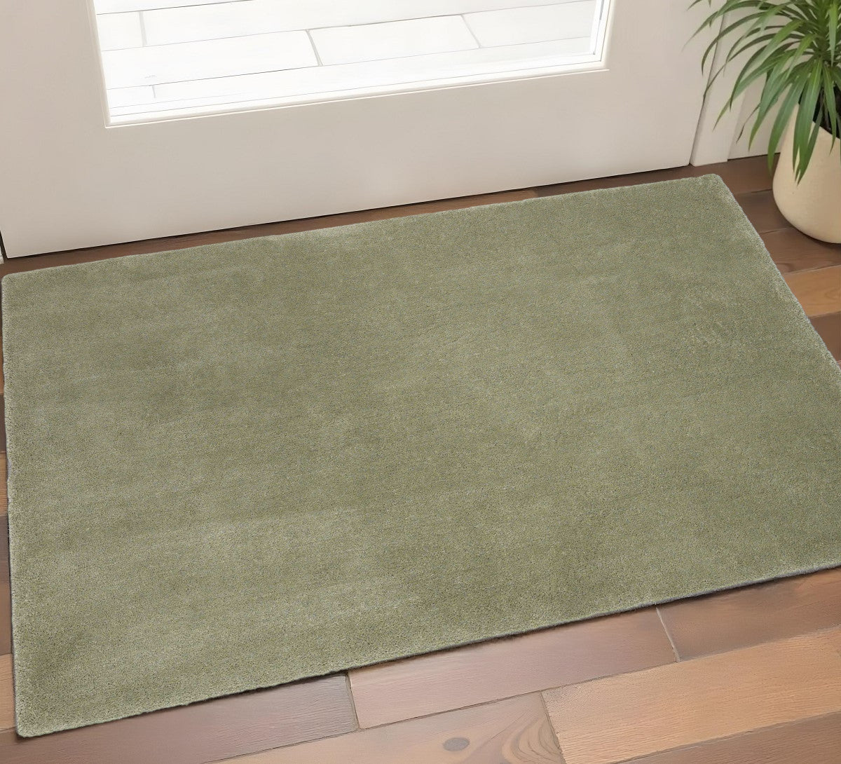 2' X 4' Sage Hand Woven Area Rug