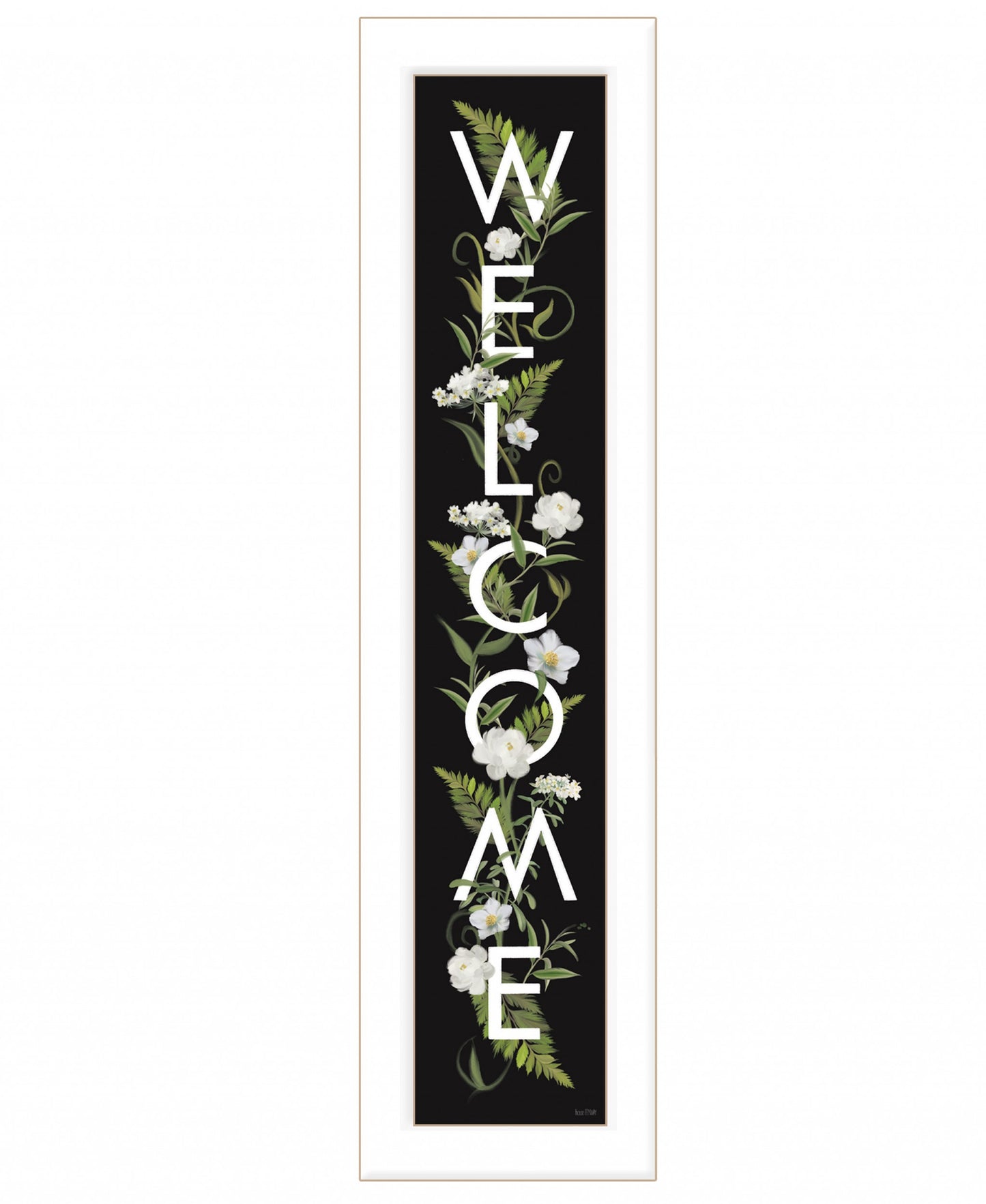 Welcome Sign I 1 White Framed Print Wall Art-1