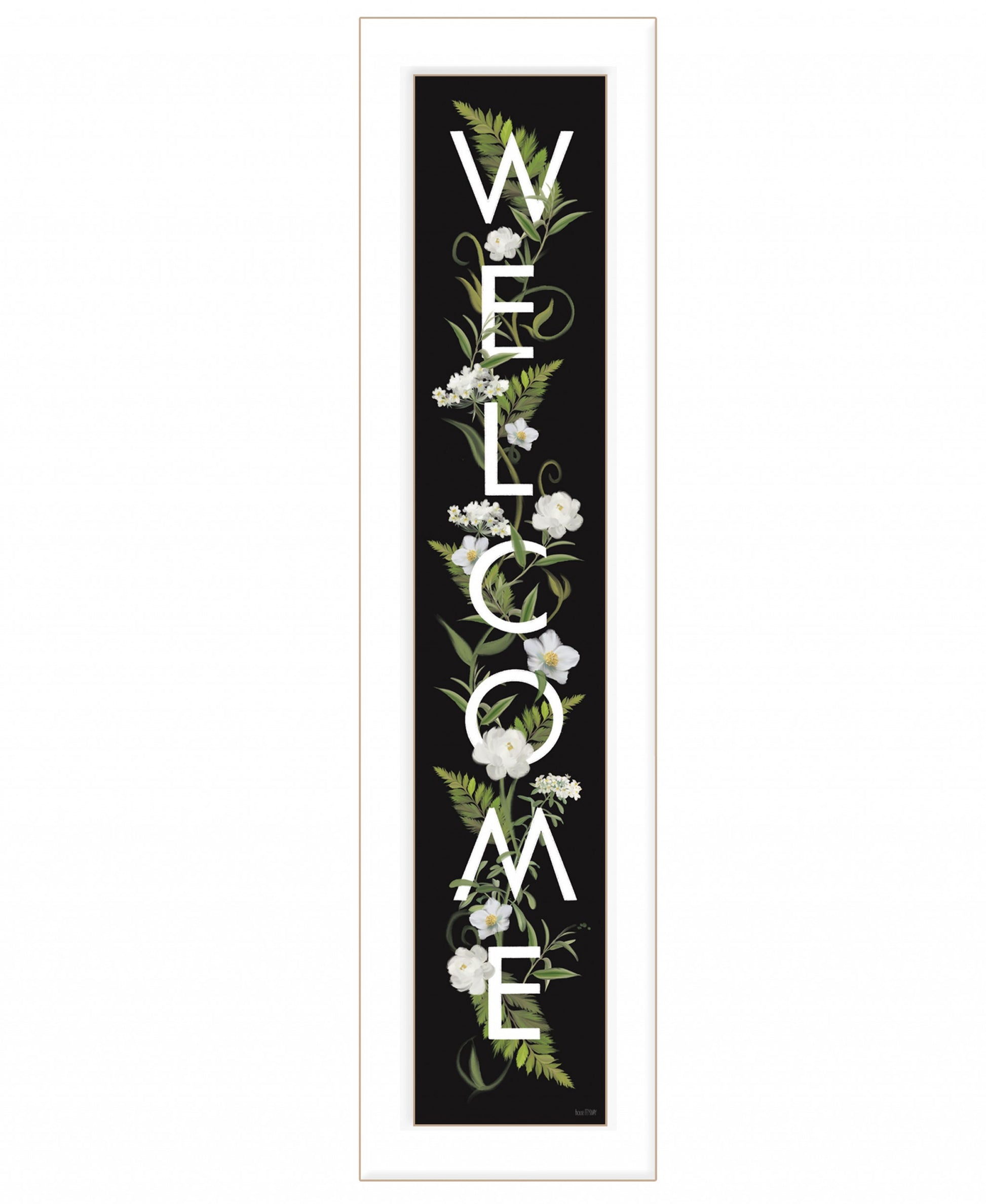Welcome Sign I 1 White Framed Print Wall Art-1