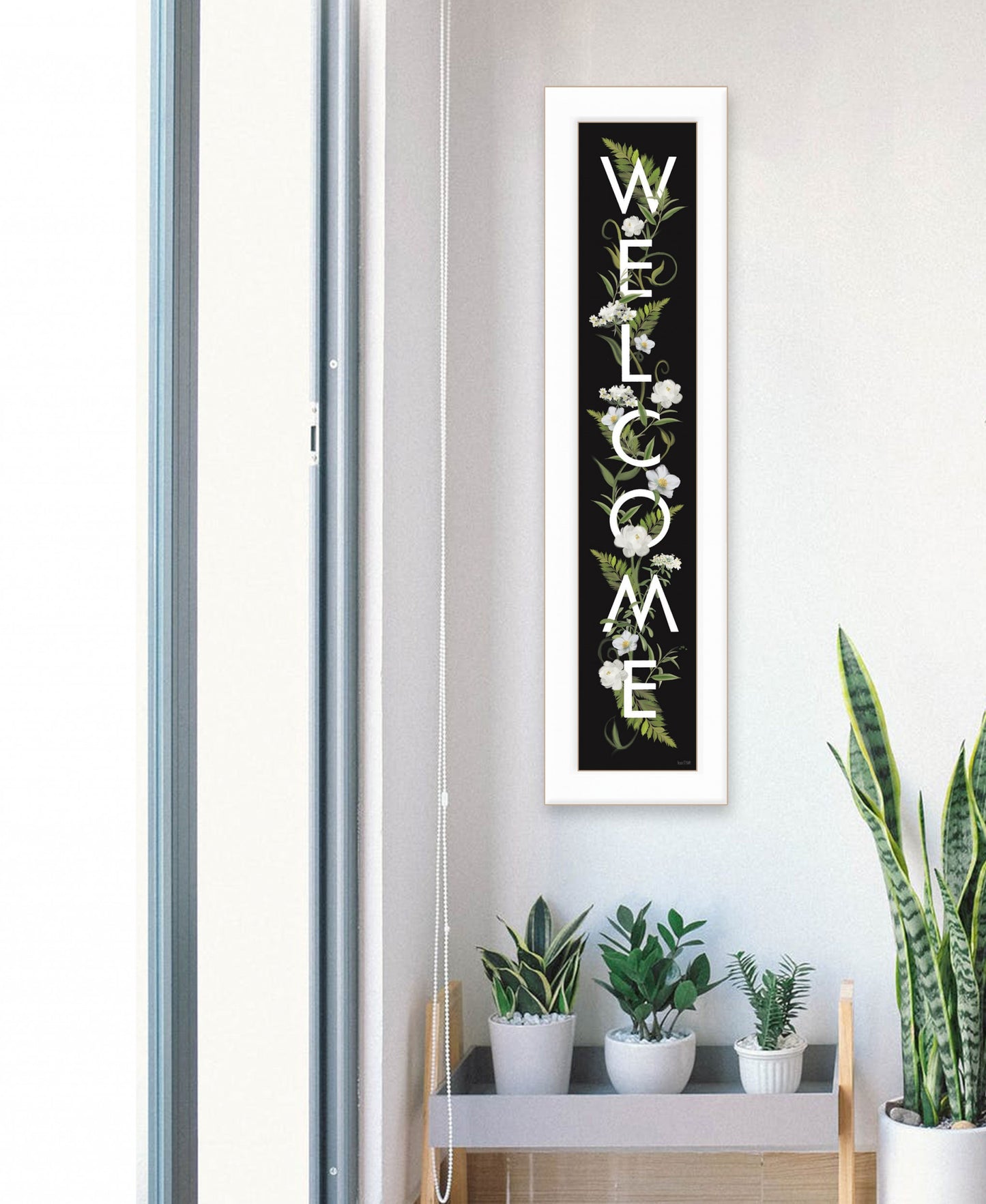 Welcome Sign I 1 White Framed Print Wall Art-3