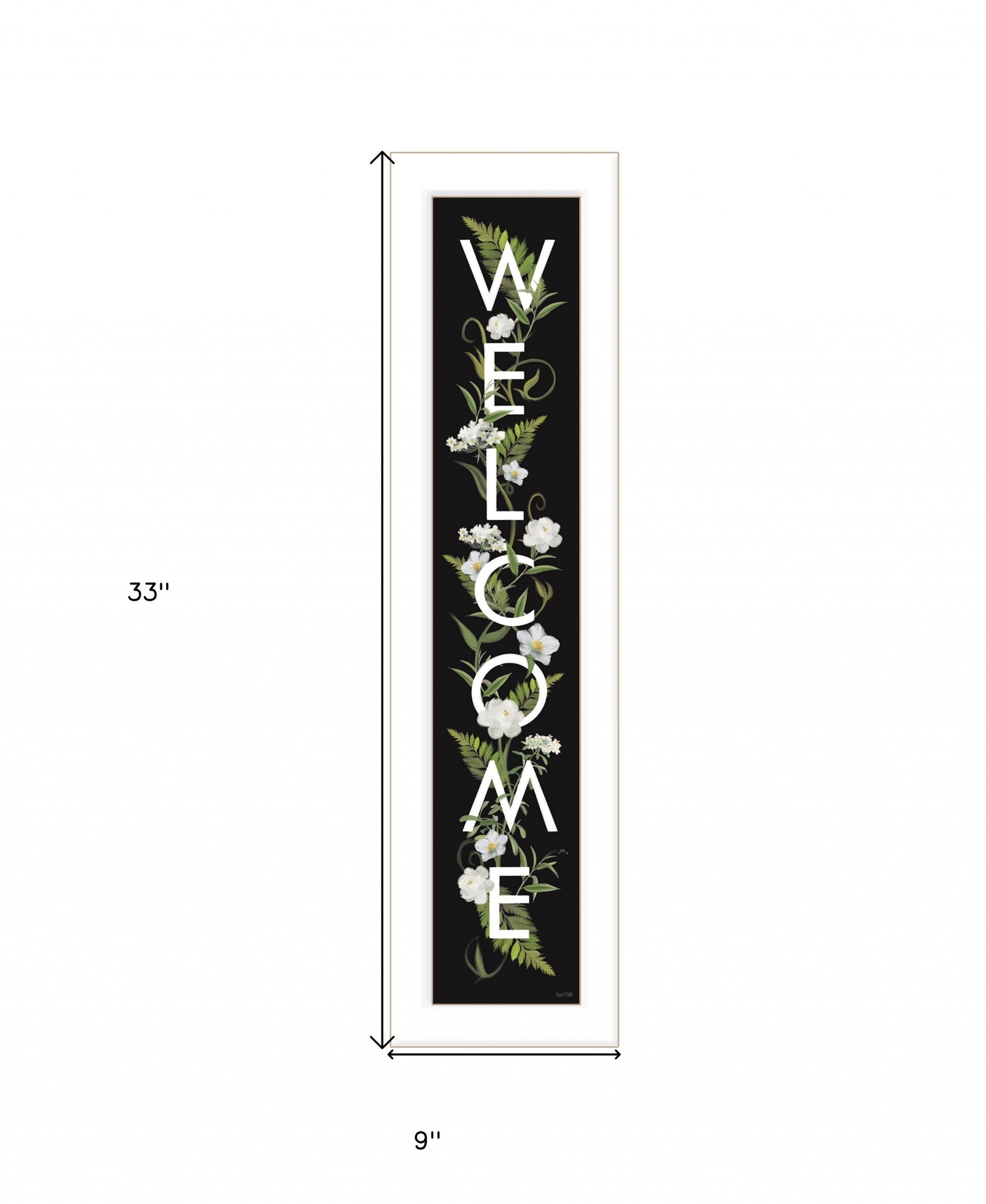 Welcome Sign I 1 White Framed Print Wall Art-4