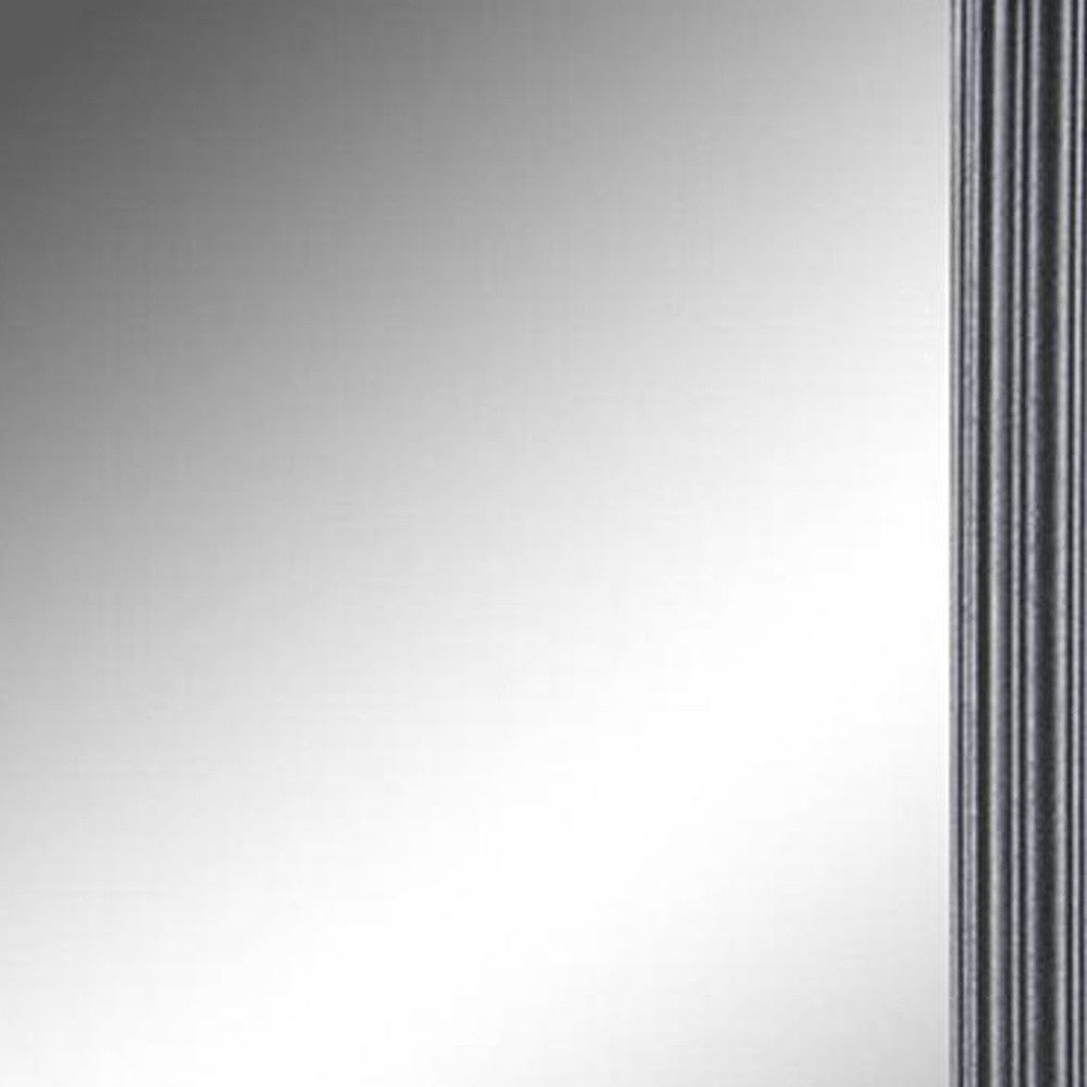 26" Black Beveled Lines Framed Accent Mirror