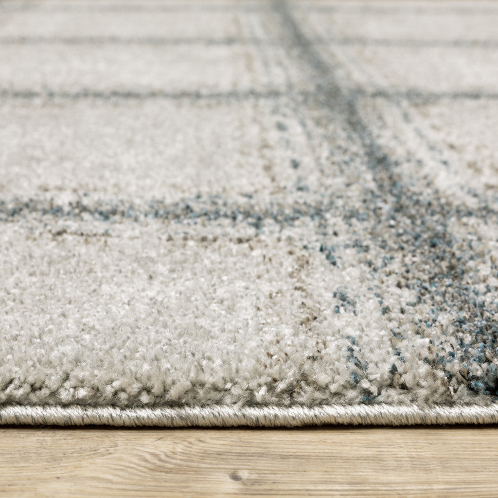 10' X 13' Gray Geometric Power Loom Area Rug-4