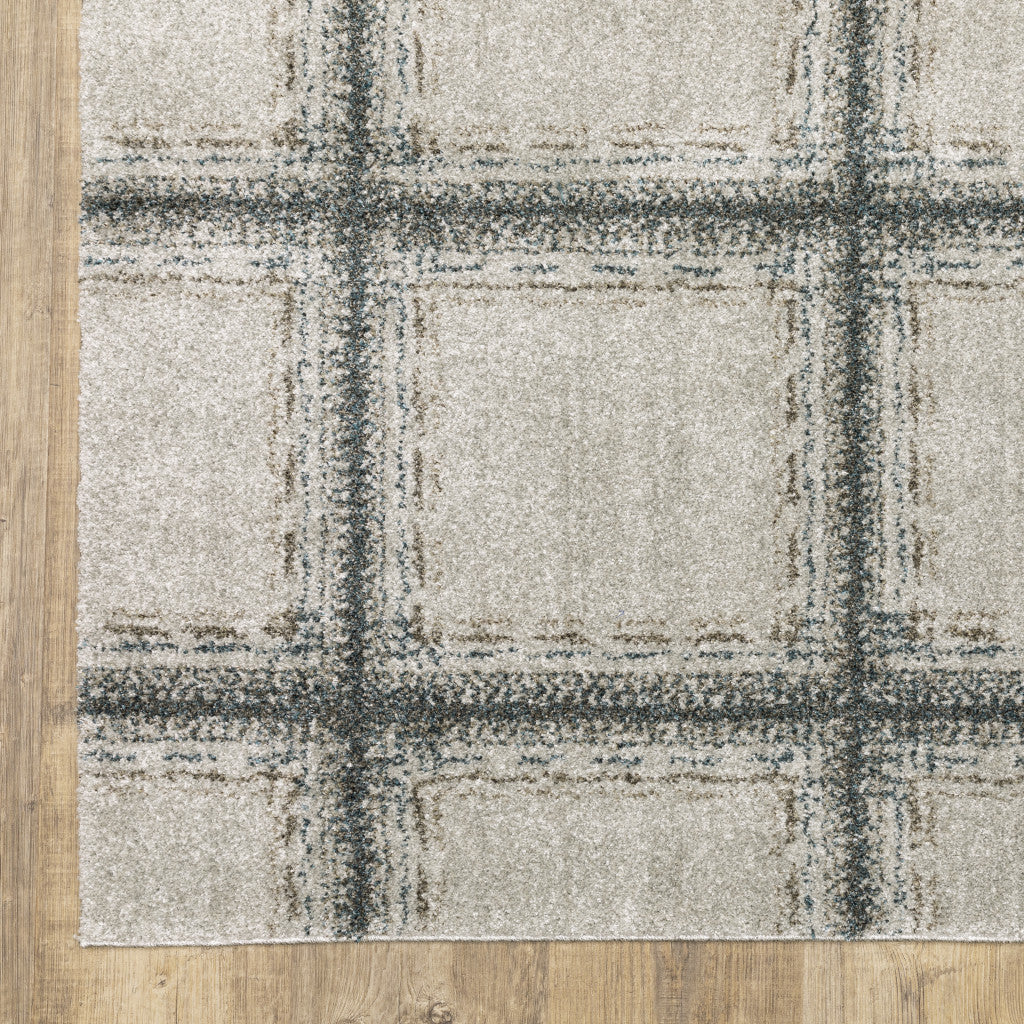 10' X 13' Gray Geometric Power Loom Area Rug-7