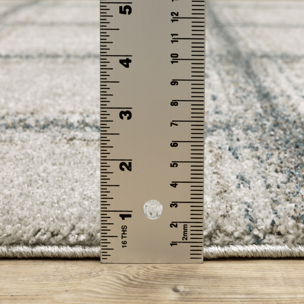 10' X 13' Gray Geometric Power Loom Area Rug-8