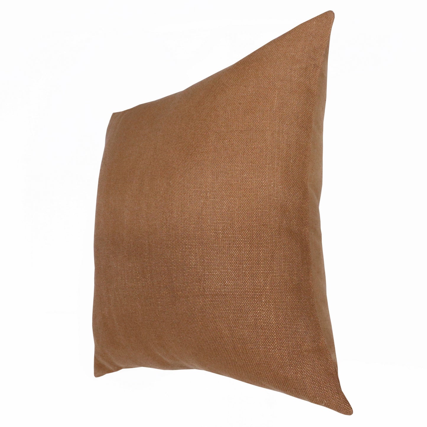 20" Brown Linen Throw Pillow
