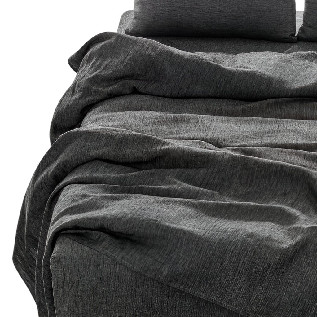 Ensemble de draps en lin Onyx quatre pièces