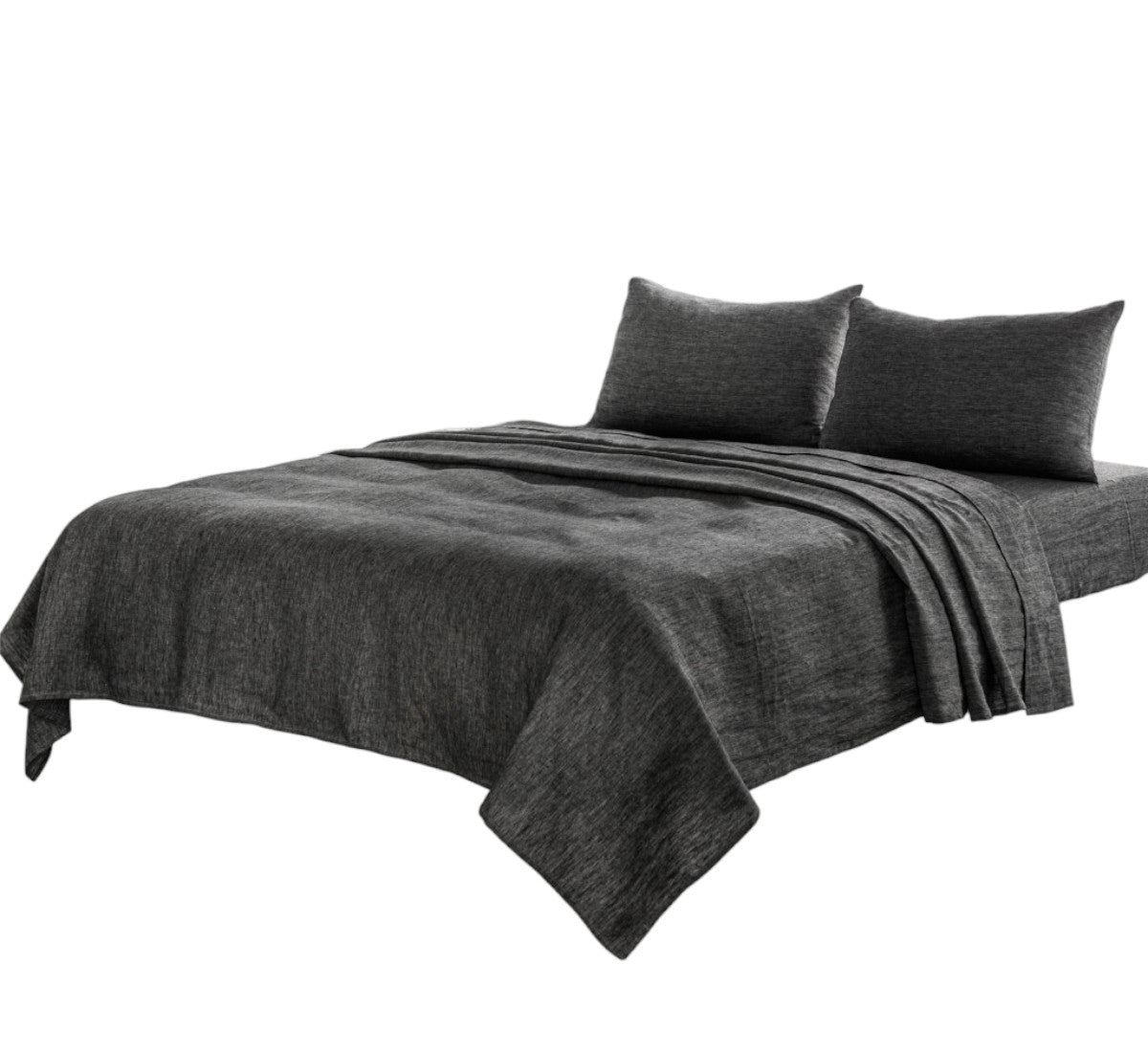 Ensemble de draps en lin Onyx quatre pièces