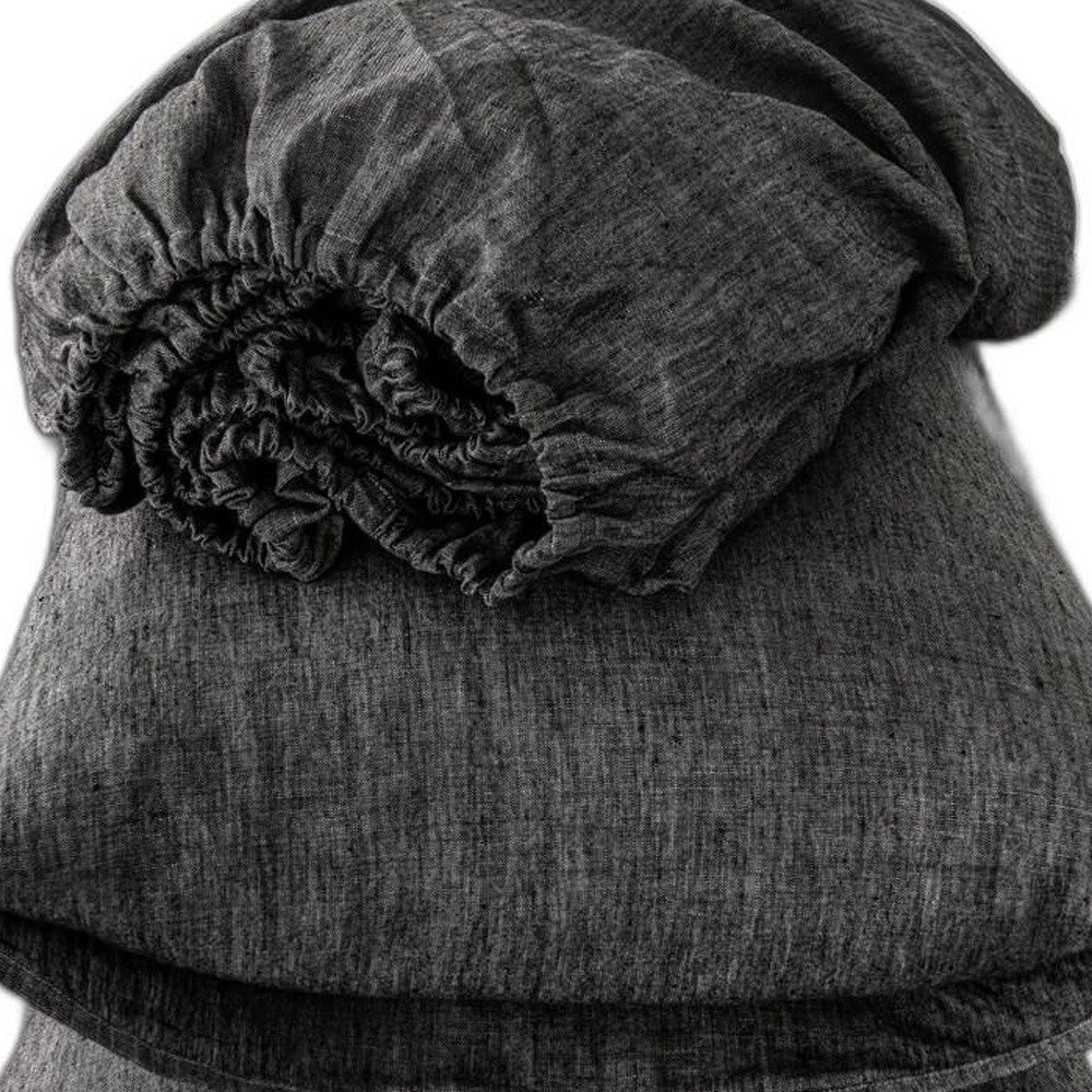 Ensemble de draps en lin Onyx quatre pièces