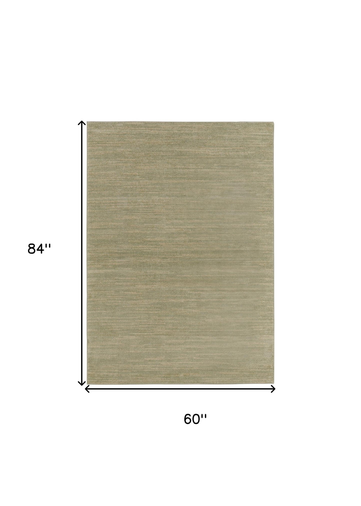 5' X 7' Green And Gold Abstract Indoor Outdoor Area Rug