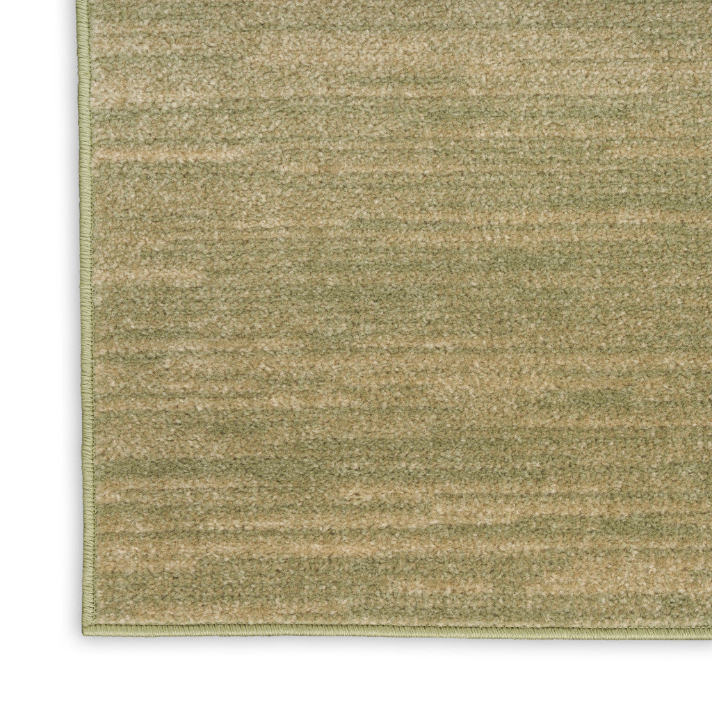 5' X 7' Green And Gold Abstract Indoor Outdoor Area Rug