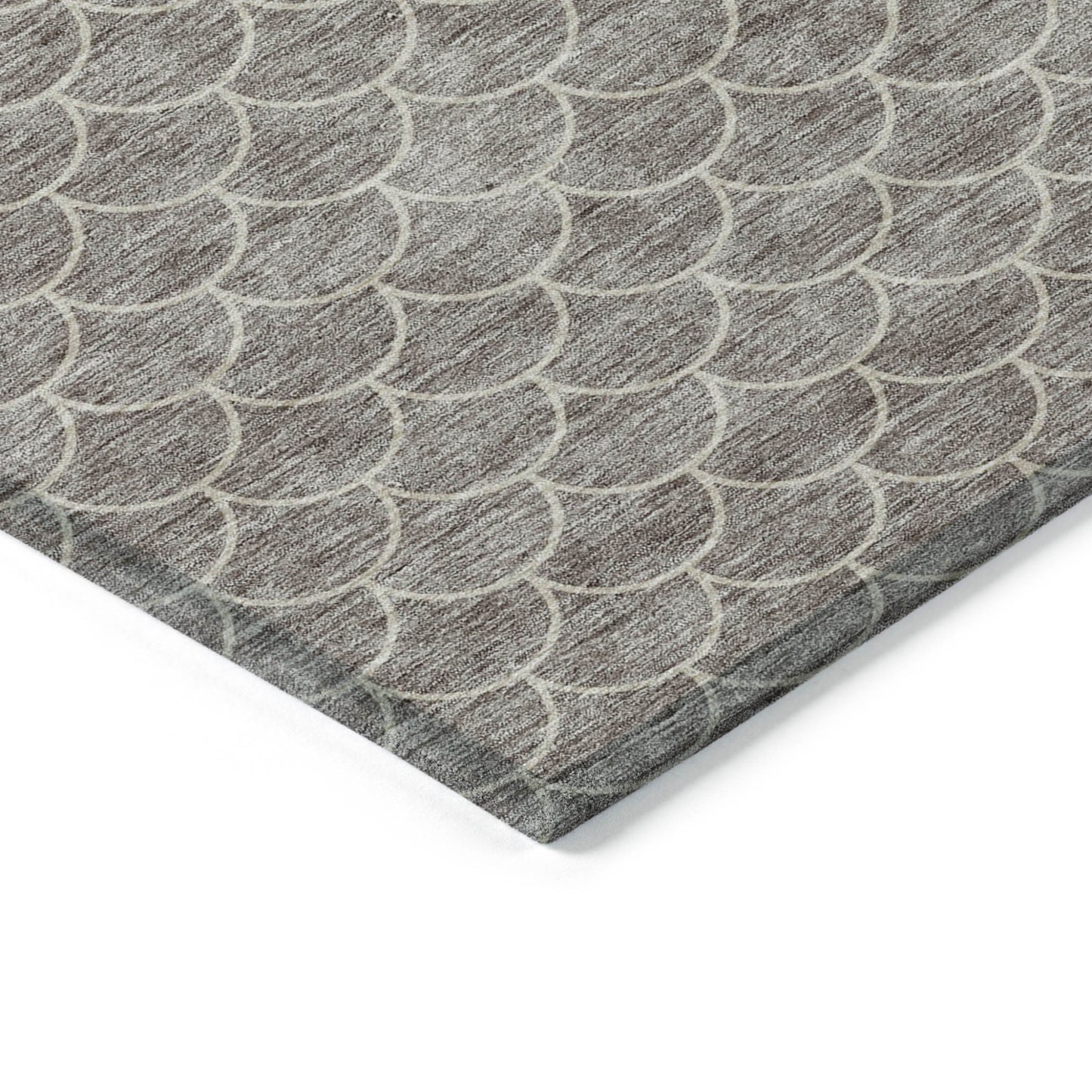 3' X 5' Taupe And Beige Geometric Washable Indoor Outdoor Area Rug-3