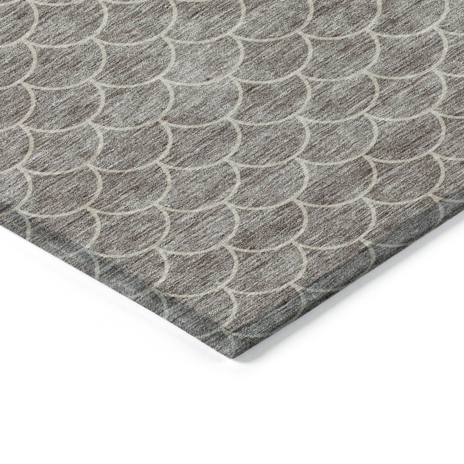 3' X 5' Taupe And Beige Geometric Washable Indoor Outdoor Area Rug-3