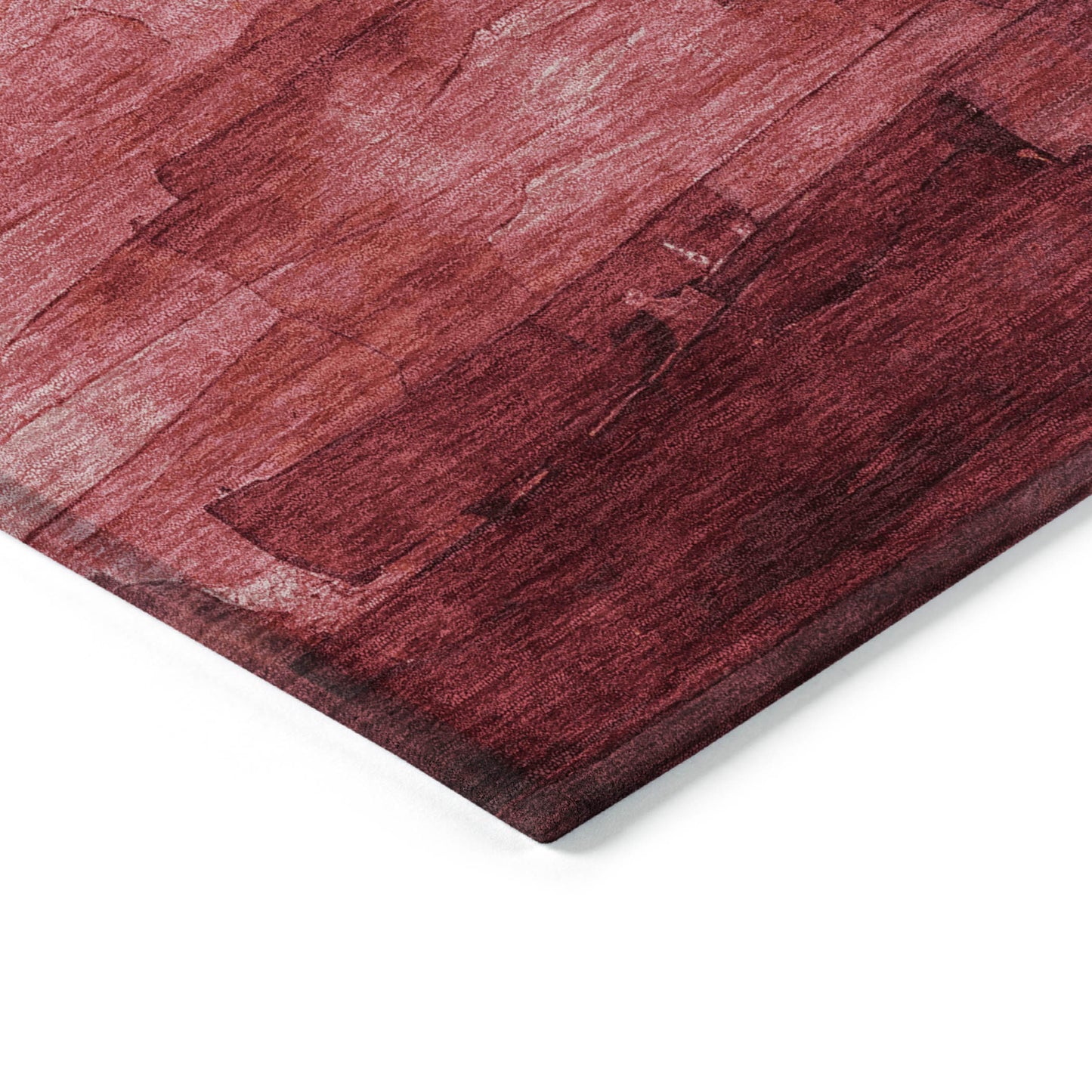 3' X 5' Blush And Pink Striped Washable Indoor Outdoor Area Rug