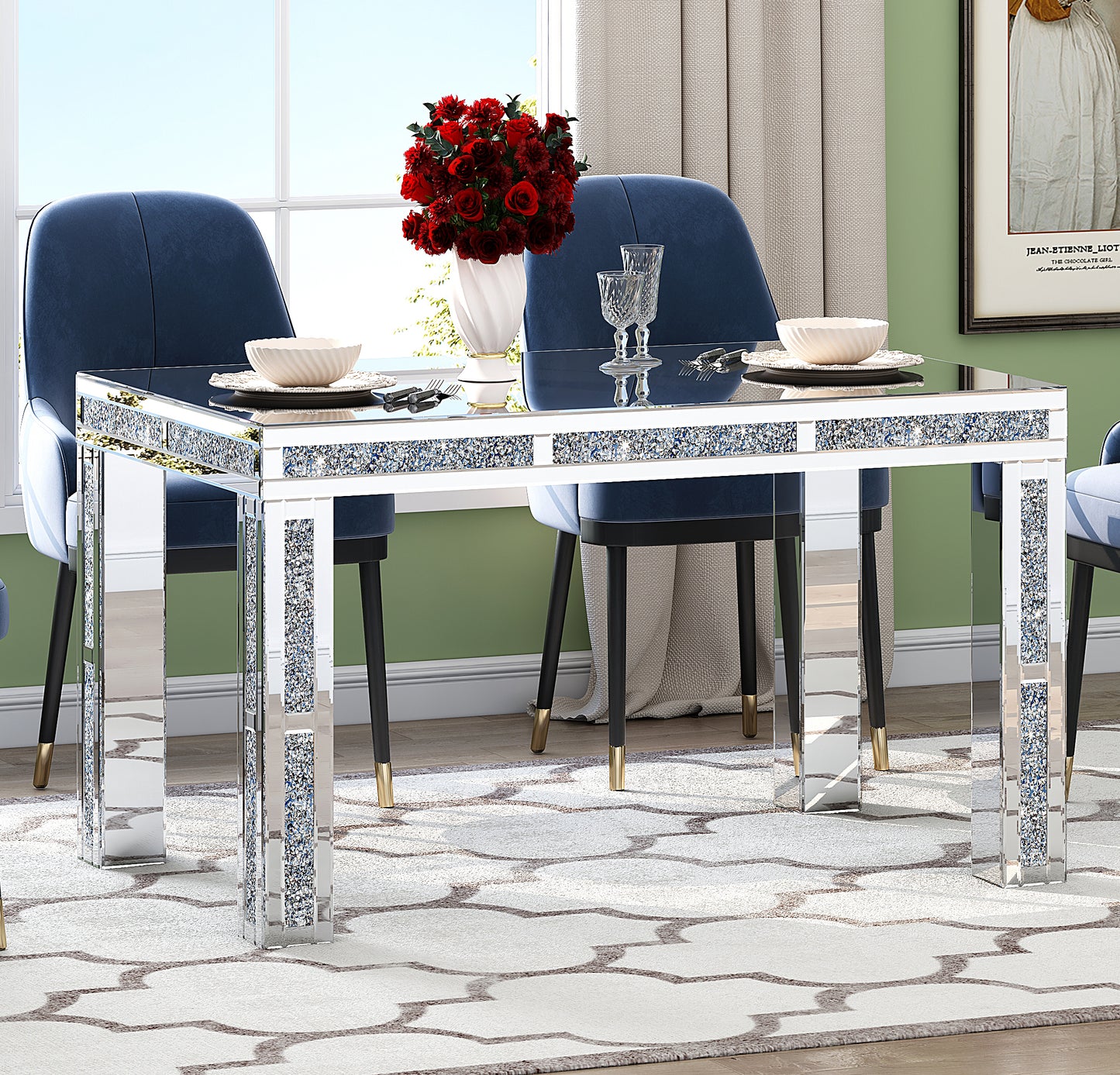 31" Silver Wood Dining Table-7