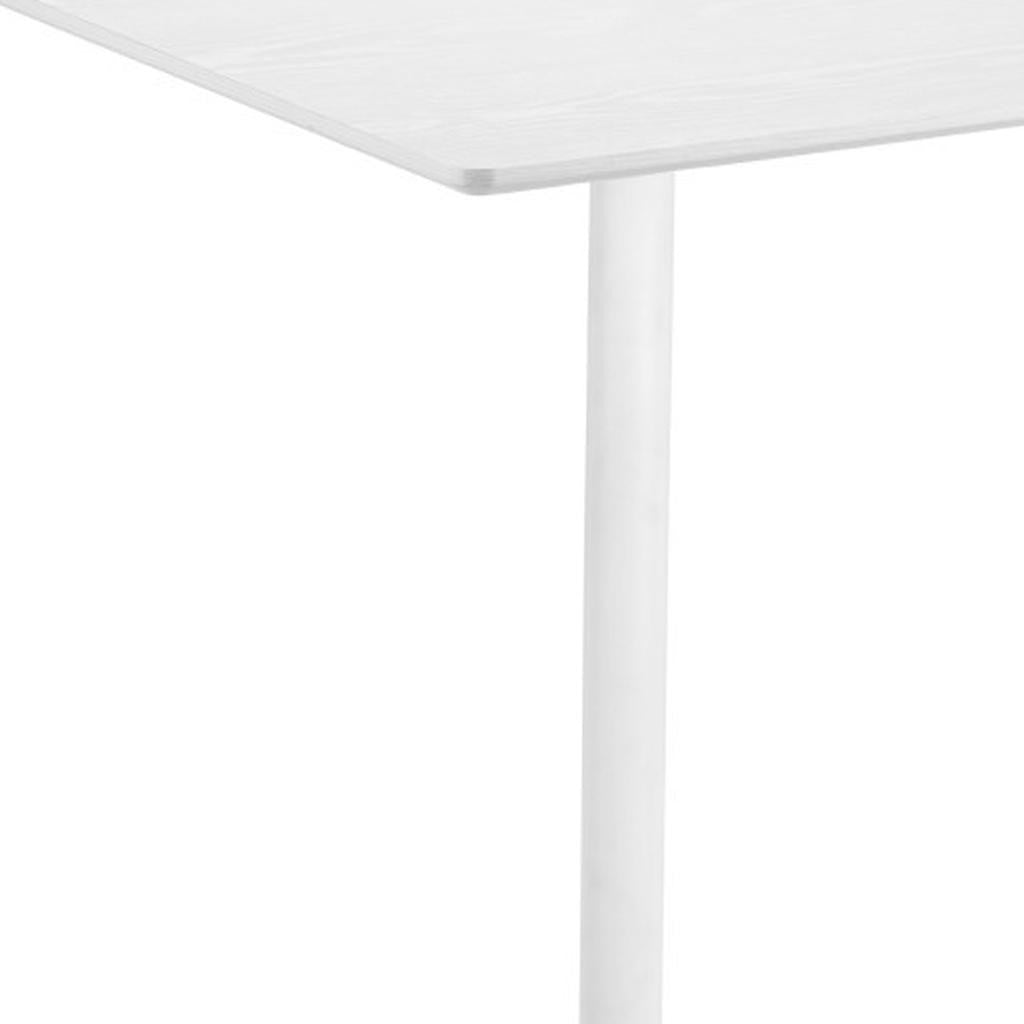 24" White Wood Square Bar Table-4