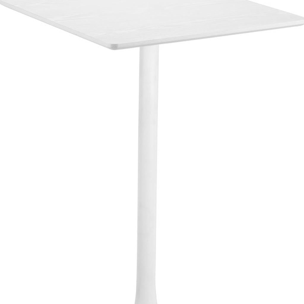 24" White Wood Square Bar Table-5