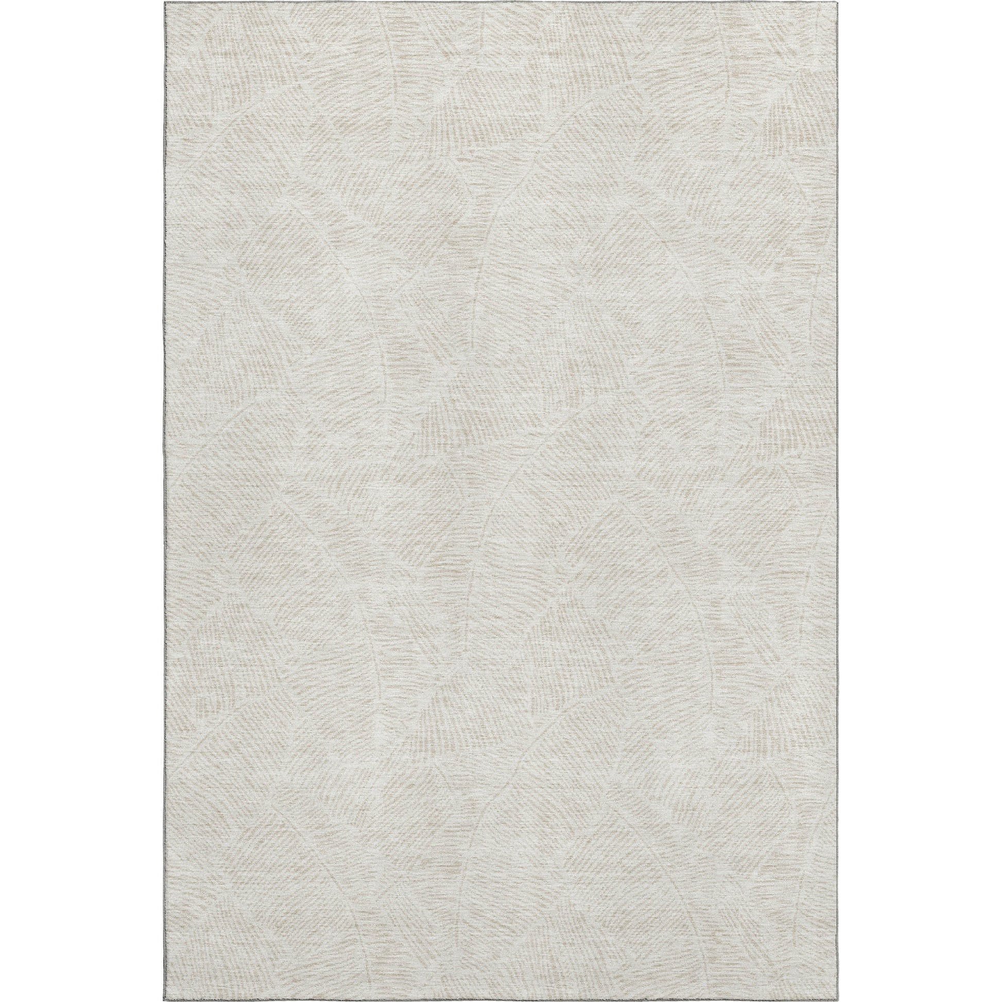 9' X 12' Ivory And Beige Floral Washable Area Rug With UV Protection-0