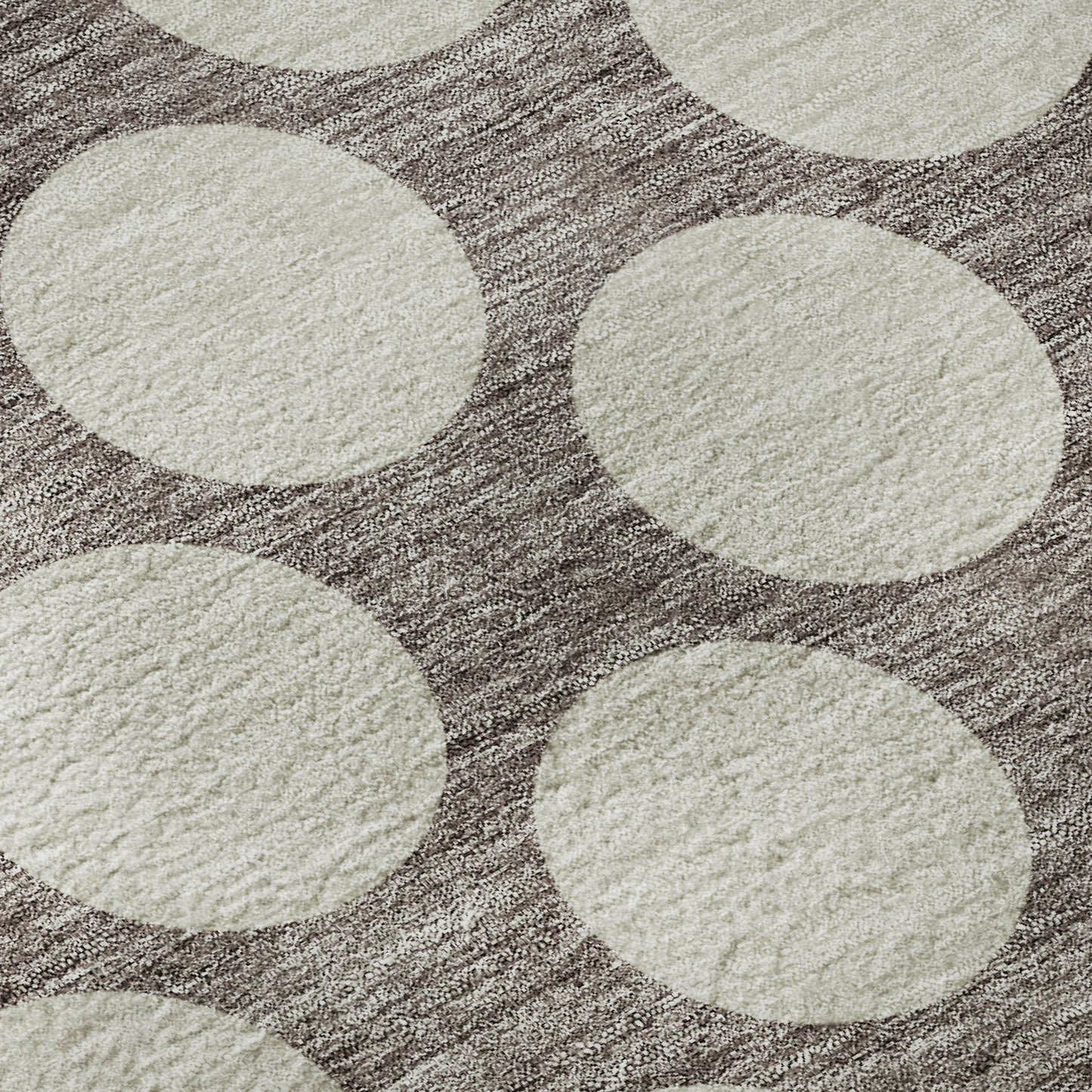 10' X 14' Taupe And Ivory Polka Dot Washable Area Rug With UV Protection-7