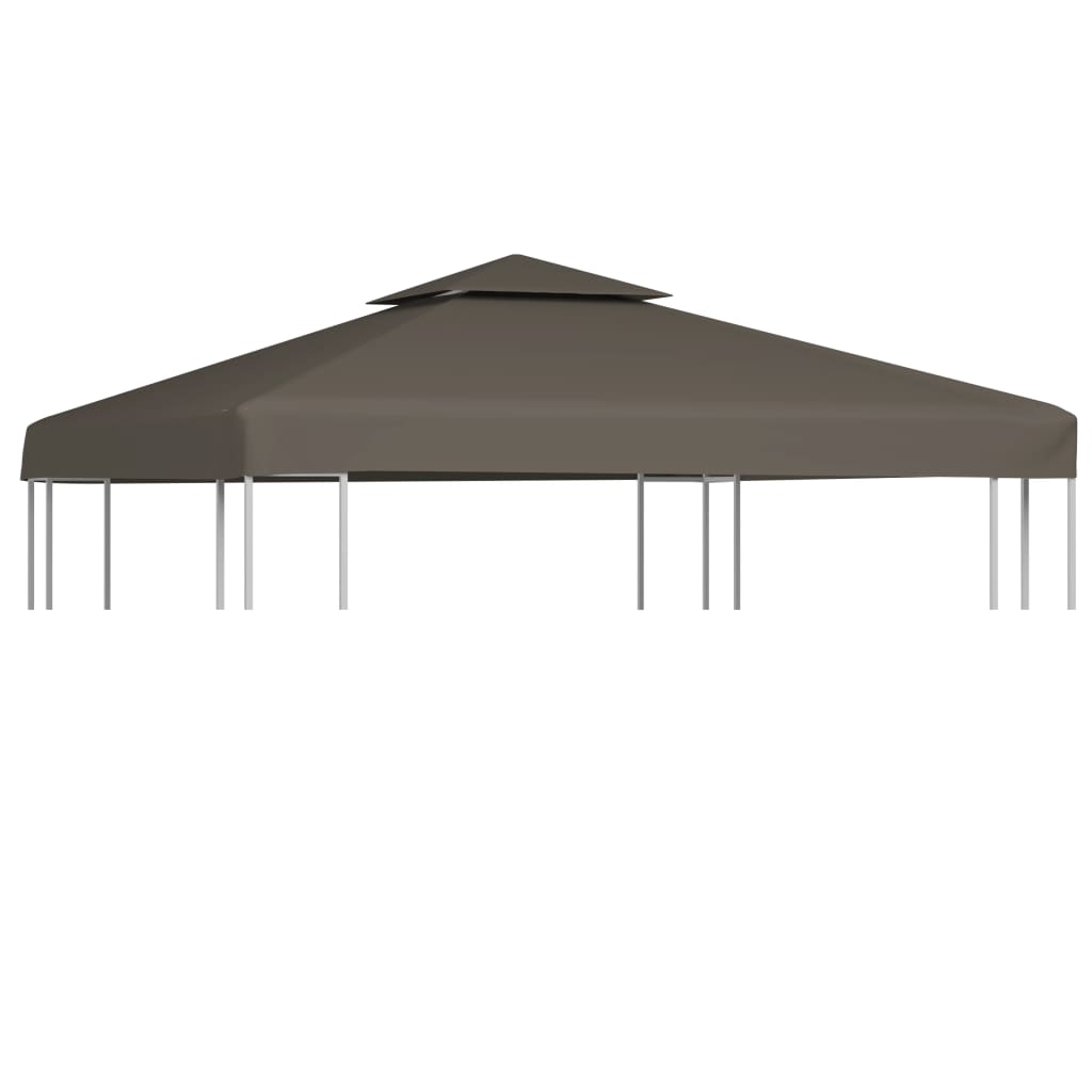 NNEVL 2-Tier Gazebo Top Cover 310 g/m² 3x3 m Taupe