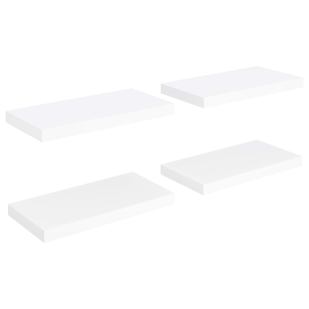 NNEVL Floating Wall Shelves 4 pcs White 50x23x3.8 cm MDF