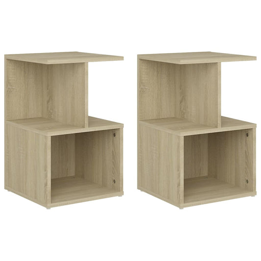 NNEVL Bedside Cabinets 2 pcs Sonoma Oak 35x35x55 cm Chipboard