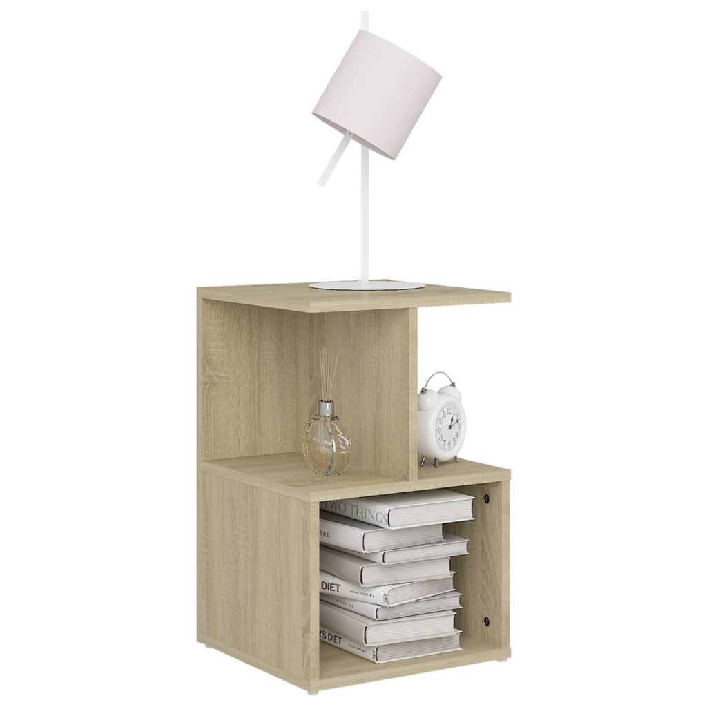 NNEVL Bedside Cabinets 2 pcs Sonoma Oak 35x35x55 cm Chipboard