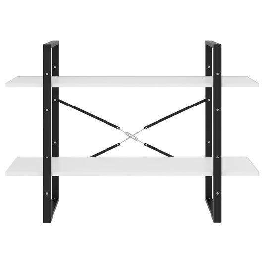 NNEVL 2-Tier Book Cabinet White 100x30x70 cm Chipboard