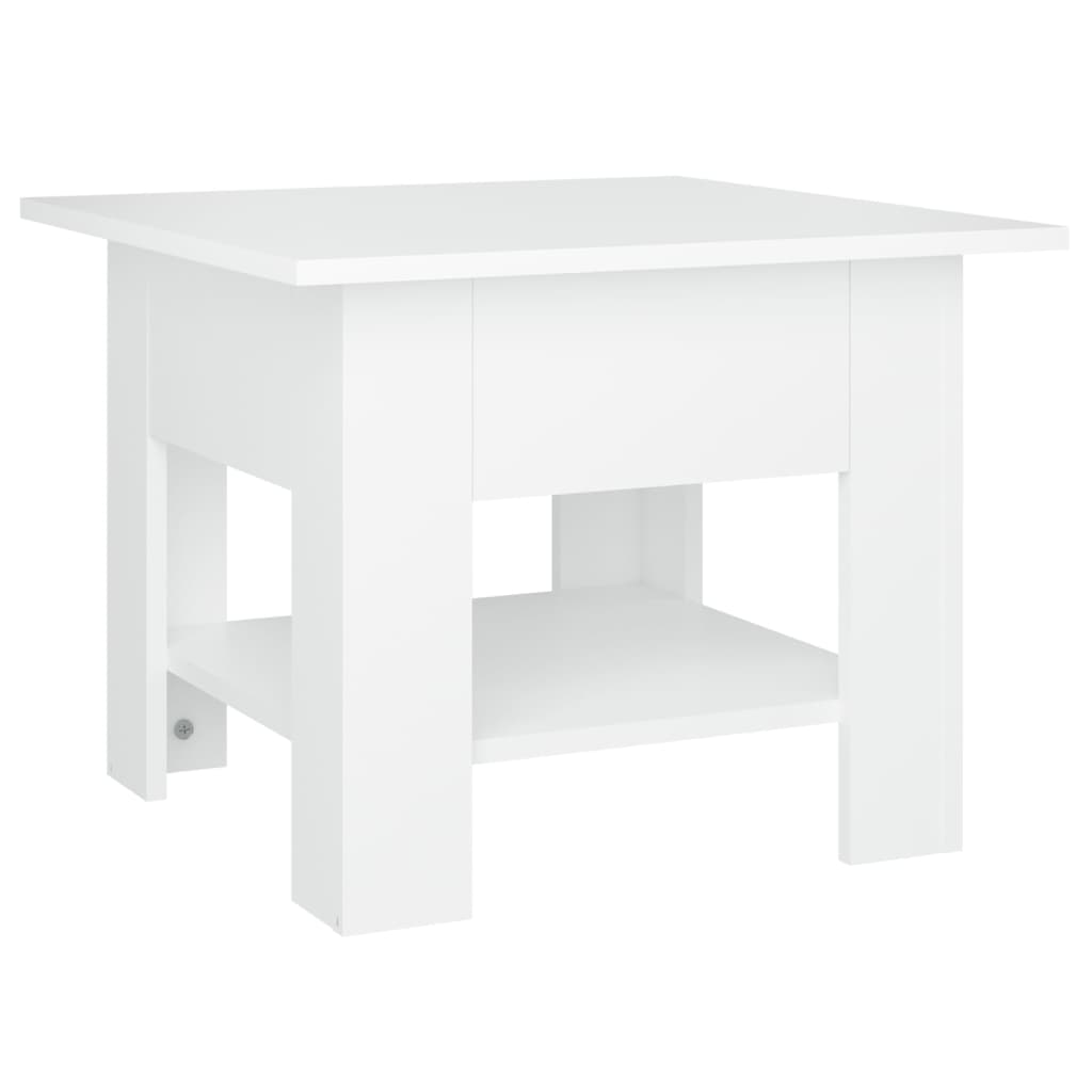 NNEVL Coffee Table White 55x55x42 cm Engineered Wood