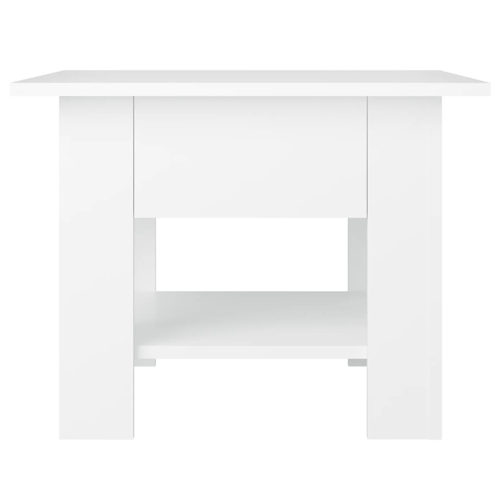 NNEVL Coffee Table White 55x55x42 cm Engineered Wood