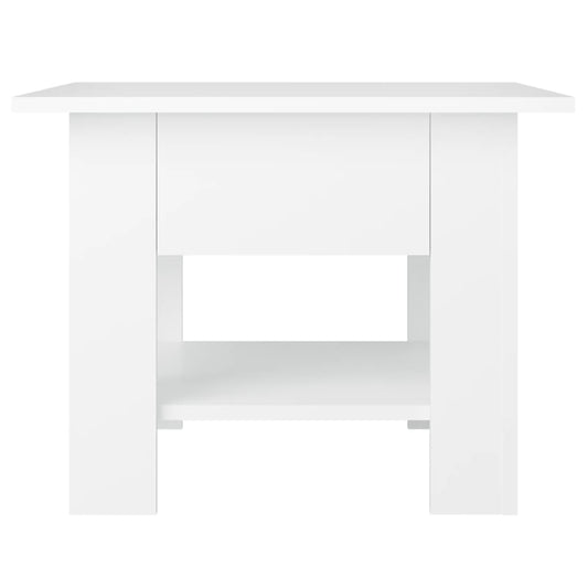 NNEVL Coffee Table White 55x55x42 cm Engineered Wood