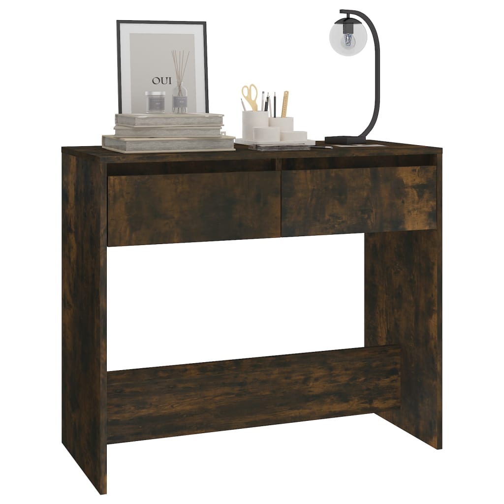 NNEVL Console Table Smoked Oak 89x41x76.5 cm Steel