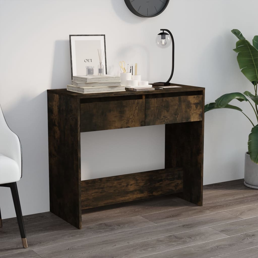 NNEVL Console Table Smoked Oak 89x41x76.5 cm Steel