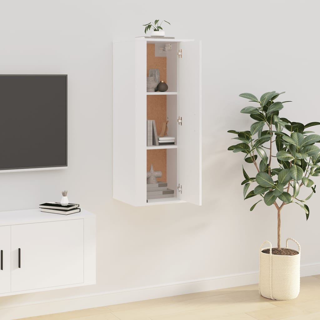 NNEVL Wall Mounted TV Cabinet White 40x34.5x100 cm