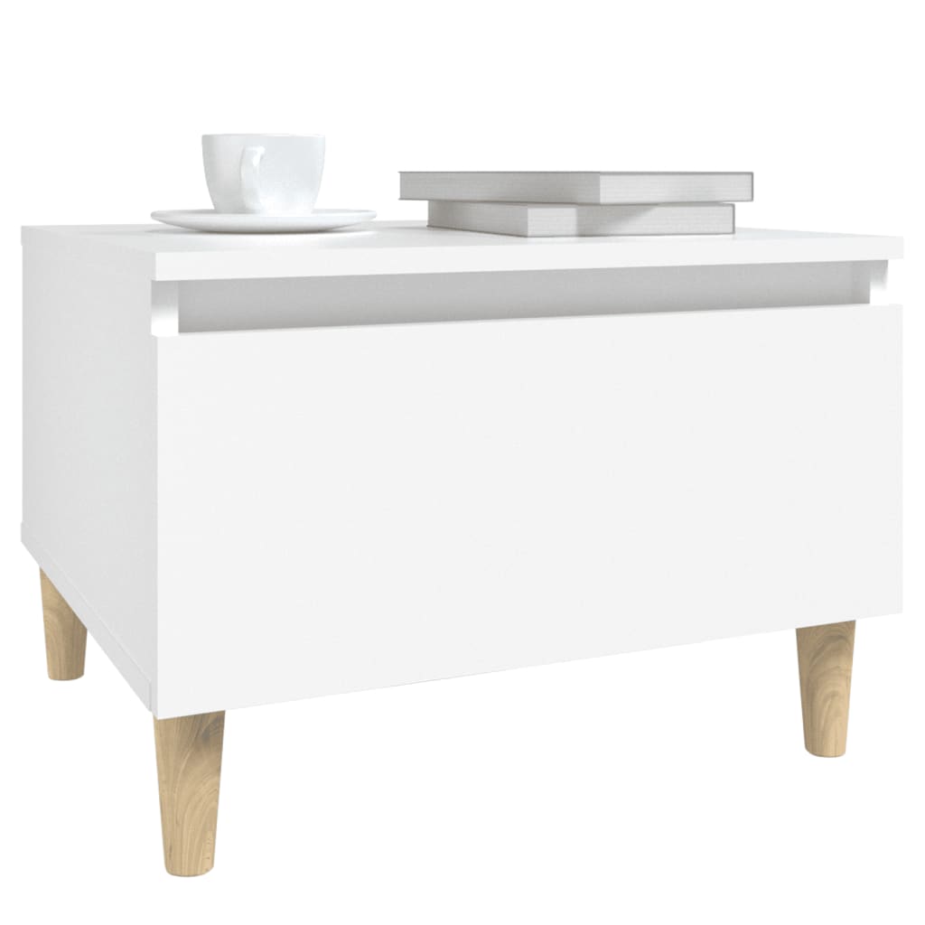 NNEVL Side Tables 2 pcs White 50x46x35 cm Engineered Wood