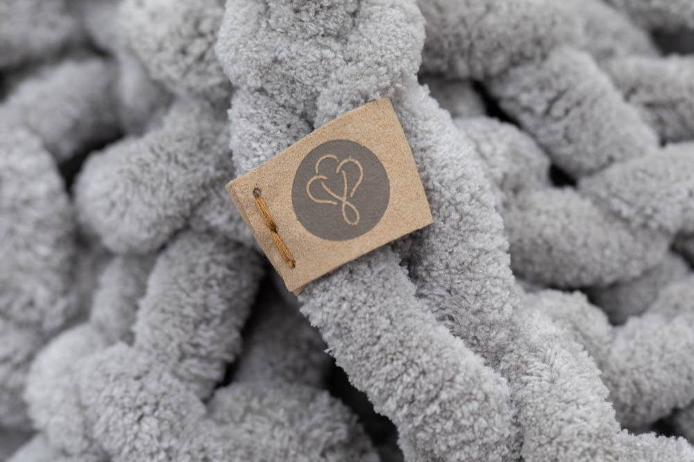 INFINITE CHUNKY KNIT BLANKET | MINKY | LITTLE - MIST