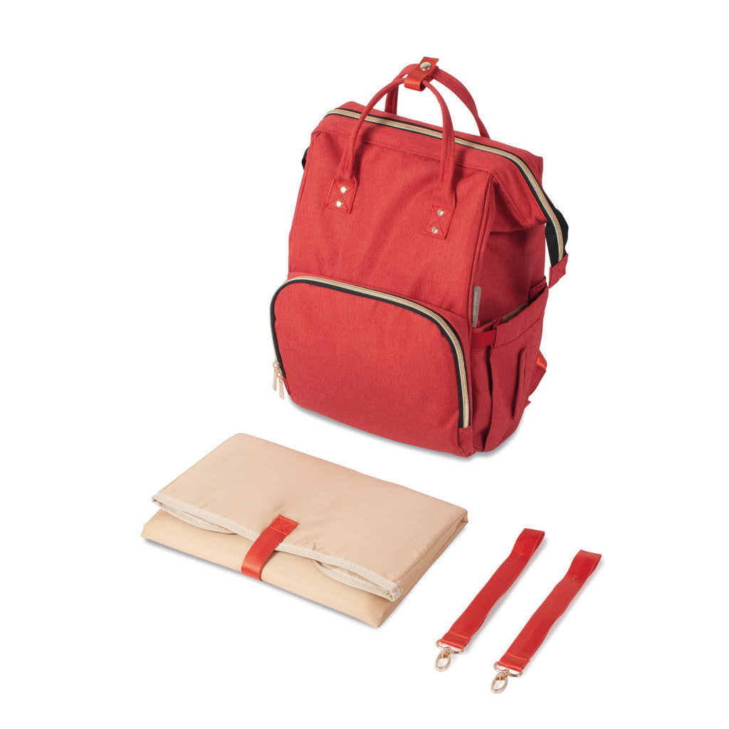Canpol babies Hátizsák kismamáknak, babakocsihoz rögzíthető funkcióval - piros