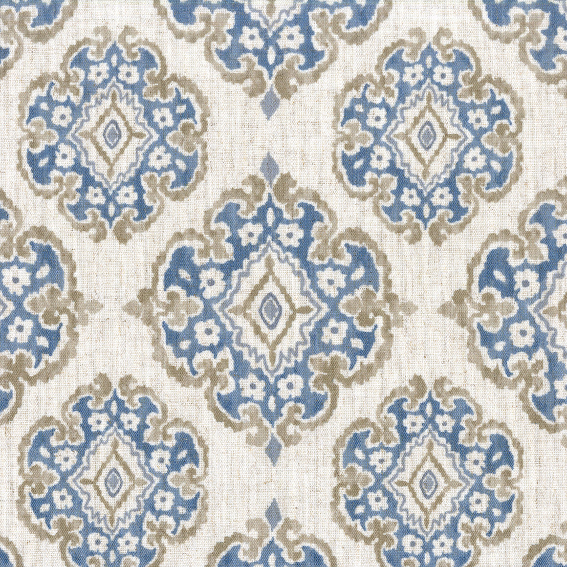 Casablanca Medallion Pure Linen Curtains | 7 Colours | Custom Size Available | Blackout or Cotton Lined