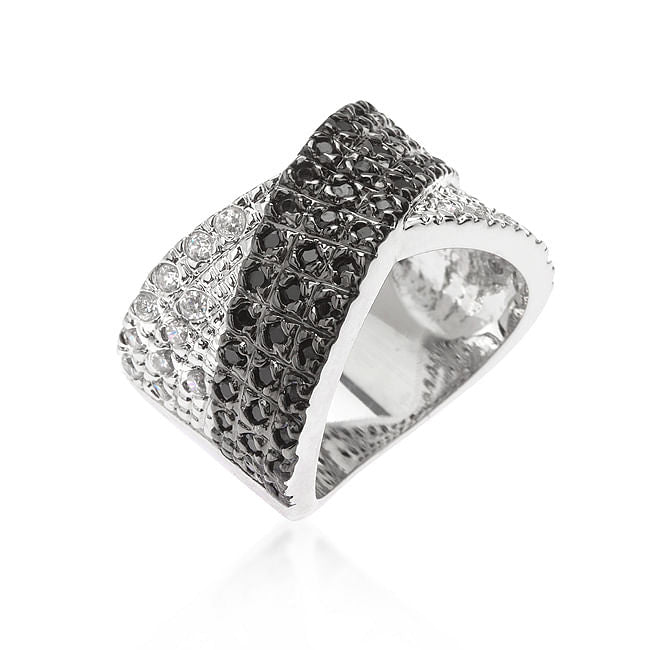 Cross Pattern Cocktail Ring-0