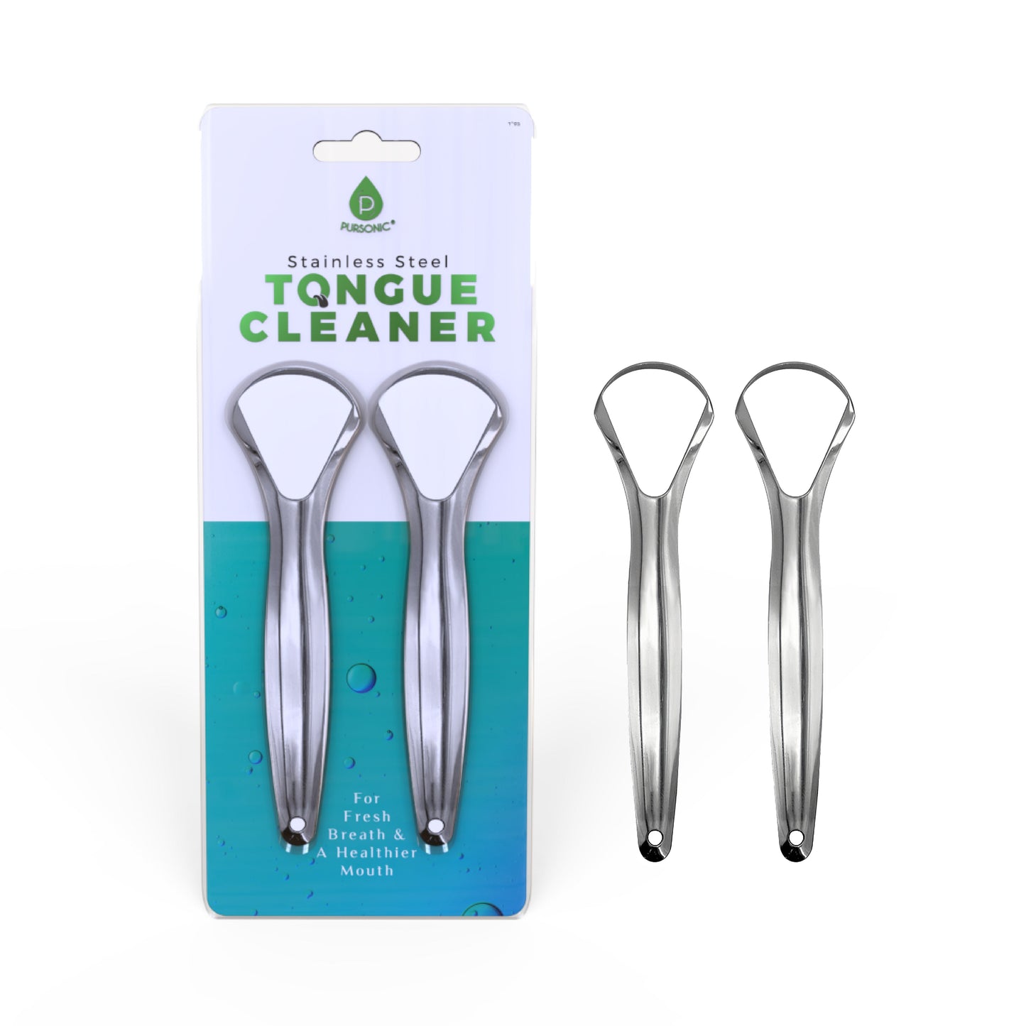 Stainless Steel Tongue Cleaner – 2 Pack-0