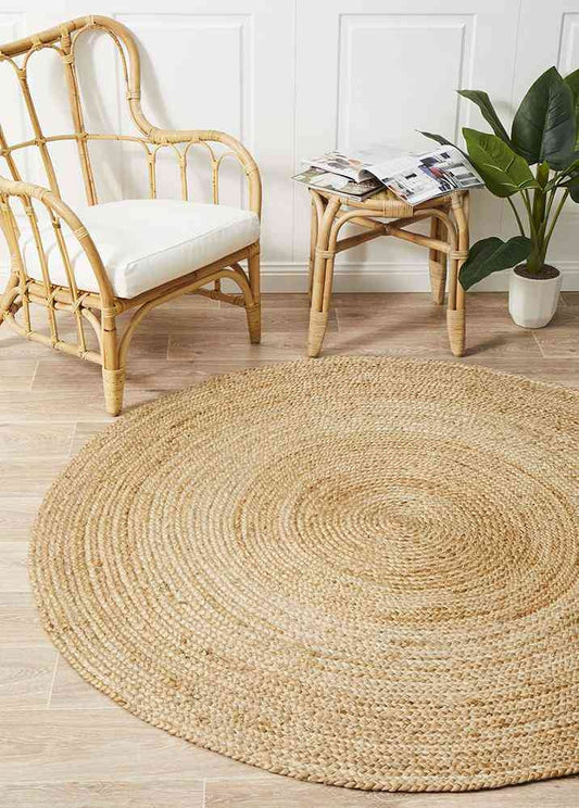 NNEDSZ Atrium Polo Natural By Rug Culture - 200X200CM - ROUND