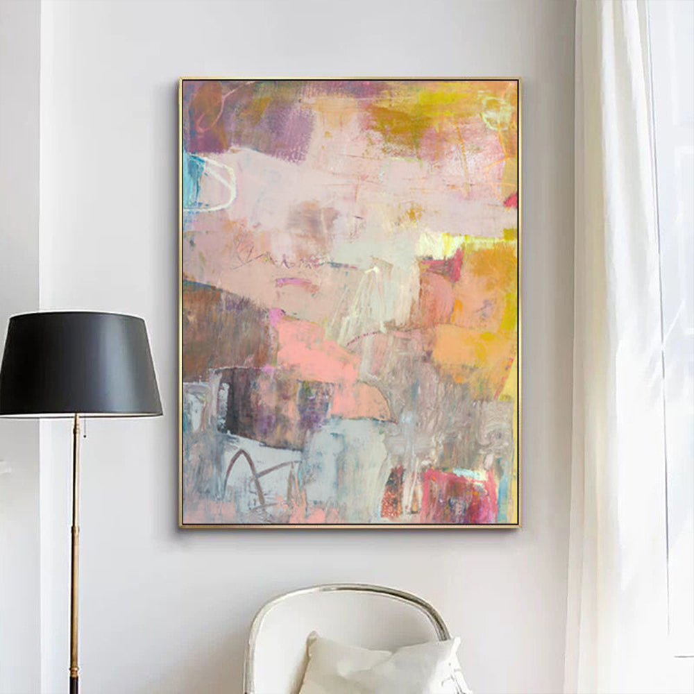 NNEDSZ Wall Art 70cmx100cm Lann II Gold Frame Canvas