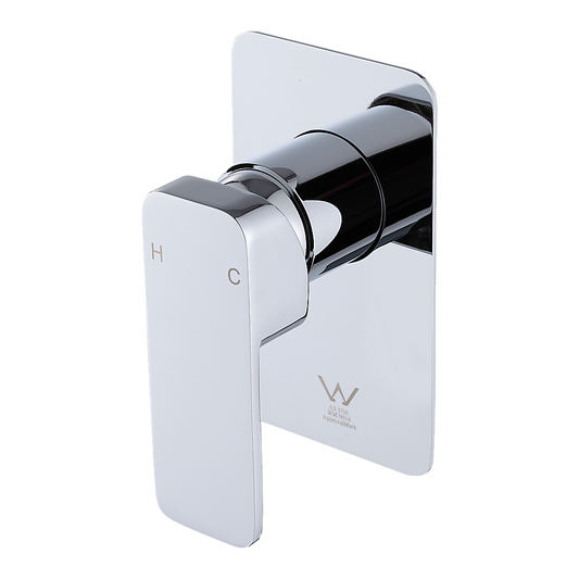 NNEDSZ Single Square Shower Bath Mixer Tap Bathroom WATERMARK Approved in Chrome