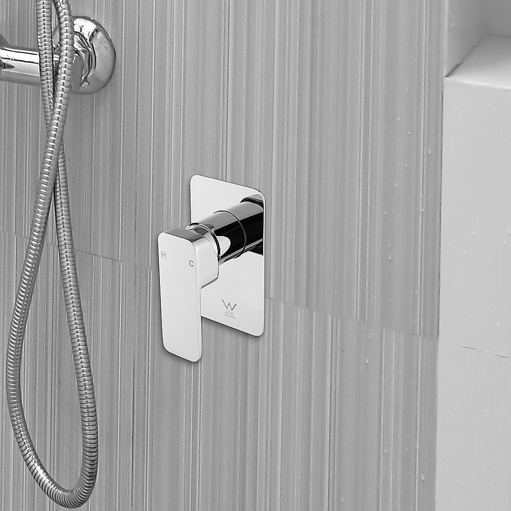 NNEDSZ Single Square Shower Bath Mixer Tap Bathroom WATERMARK Approved in Chrome