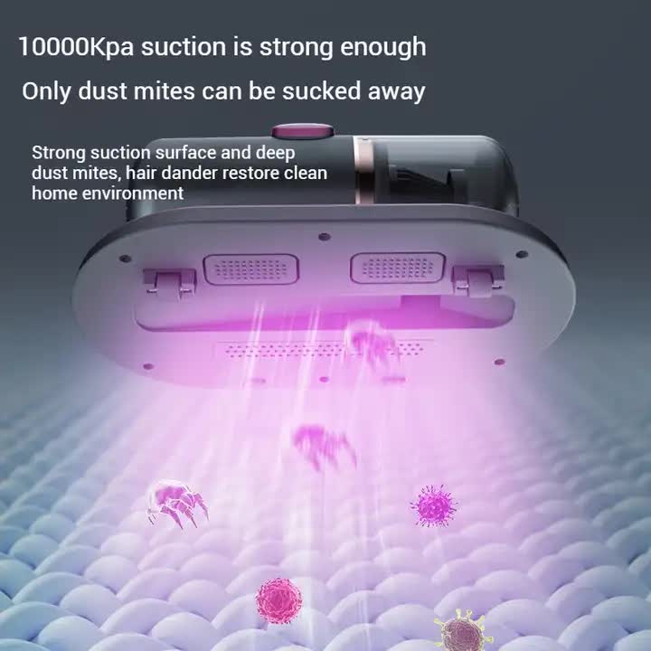 NNEDSZ Gold Portable UV Mattress Cleaner, Handheld Wireless Dust Mite Vacuum, Home UV Sterilizer for Bed, Fabric & Upholstery